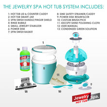 Load image into Gallery viewer, Jewelry Spa Hot Tub Cleaning Kit - Naturally-Based Cleaner That Removes Tarnish, Germs, Odor