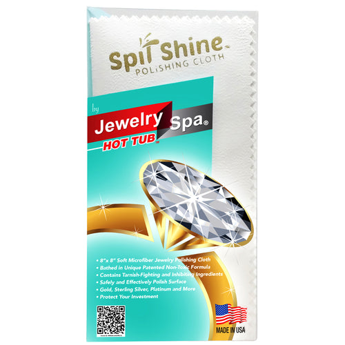 Jewelry Spa Spit Shine Cleaning Cloth for Use to Polish Gold, Silver, Brass and more - 8 x 8 inches